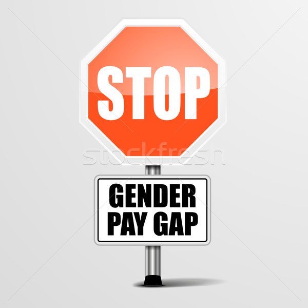 Stop Gender Pay Gap Stock photo © unkreatives