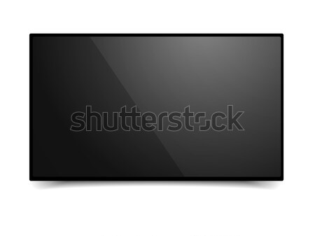 Fekete tv vázlat részletes illusztráció sablon Stock fotó © unkreatives