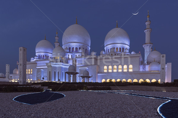 Sheikh Zayed Mosque at night Stock photo © unkreatives