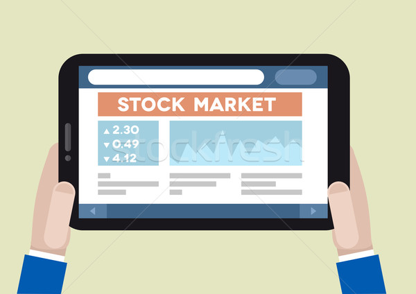 tablet stock news Stock photo © unkreatives