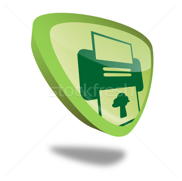 Botón impresión verde perspectiva negocios ordenador Foto stock © unkreatives