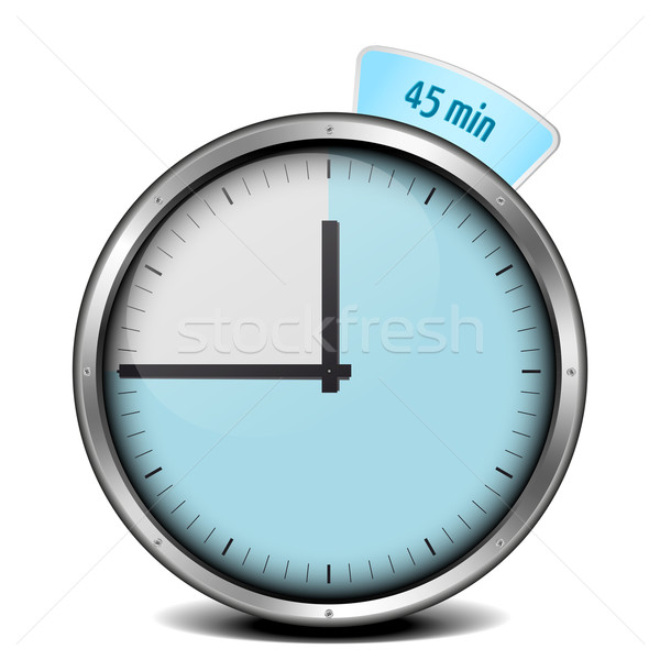 Timer Illustration Metall Uhr Glas blau Stock foto © unkreatives