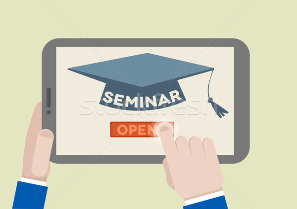 Tablet Seminar Stock photo © unkreatives