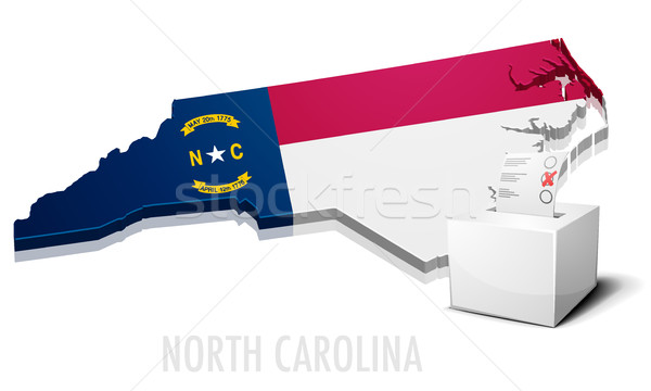 Stockfoto: North · Carolina · gedetailleerd · illustratie · kaart · eps10 · vector