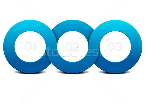 three steps infinity circle infographic Stock photo © unkreatives