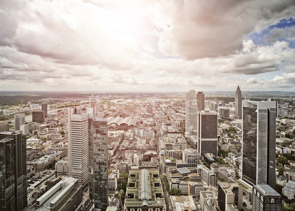 aerial view of Frankfurt am Main Stock photo © unkreatives