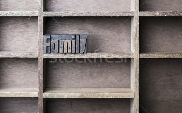 Wooden Letter Family Stock photo © unkreatives