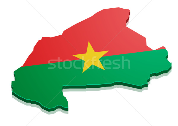 Stock photo: Map Burkina Faso