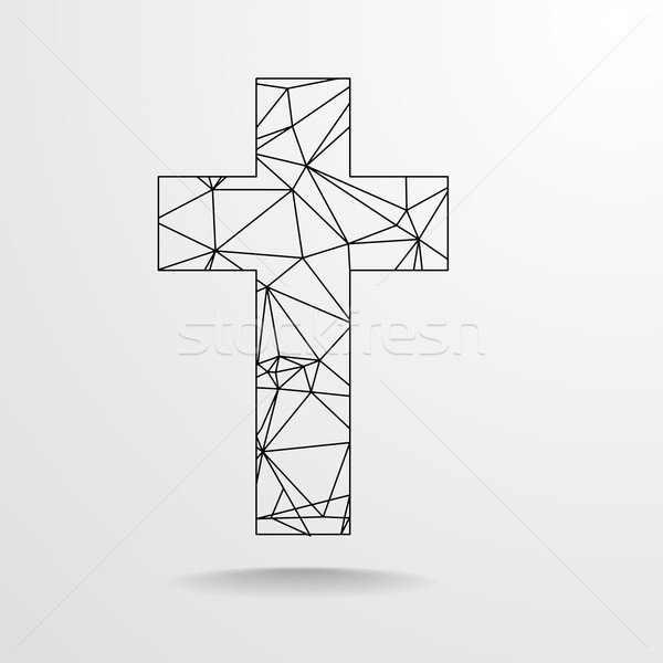 Stock photo: Polygon Cross