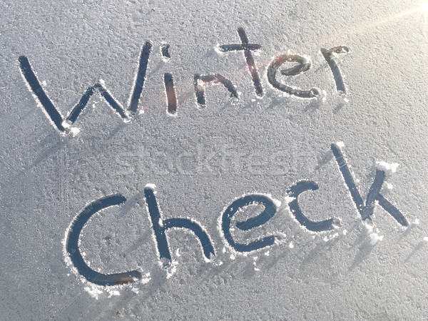 Winter controleren windscherm auto gedekt Stockfoto © unkreatives