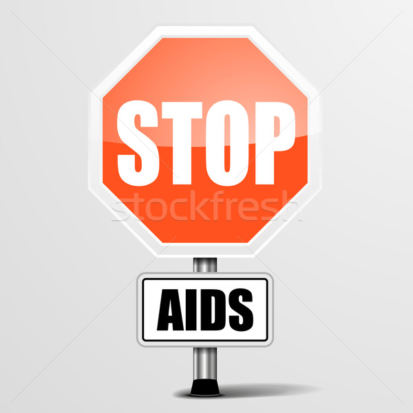 RoadSign Stop AIDS Stock photo © unkreatives