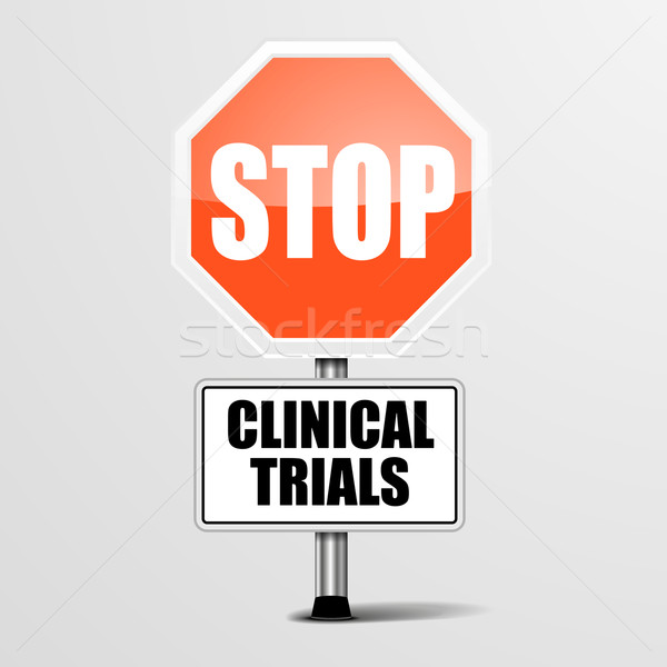 Stop kliniczny szczegółowy ilustracja czerwony podpisania Zdjęcia stock © unkreatives