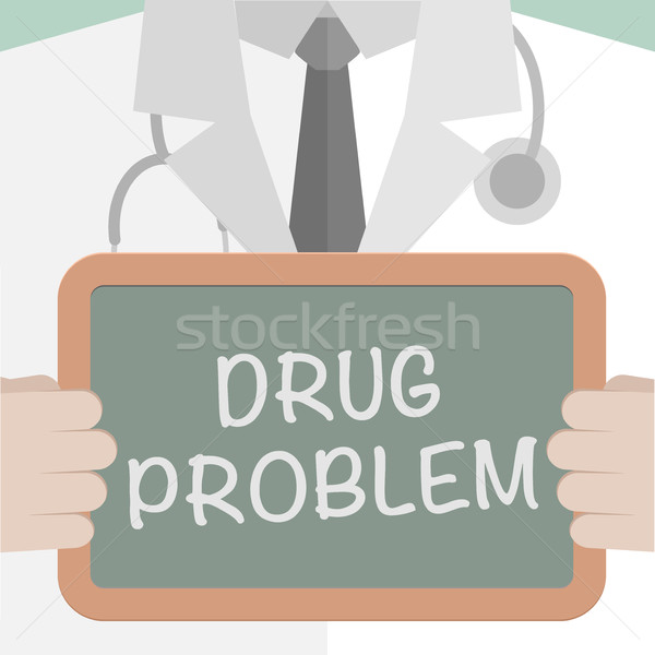 Tábla drog probléma minimalista illusztráció orvos Stock fotó © unkreatives