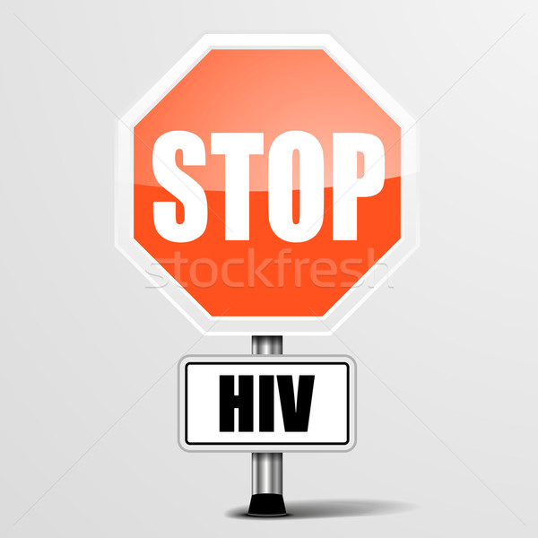 RoadSign Stop HIV Stock photo © unkreatives