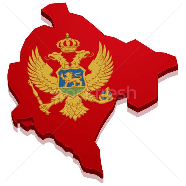 Pokaż Czarnogóra szczegółowy ilustracja banderą eps10 Zdjęcia stock © unkreatives