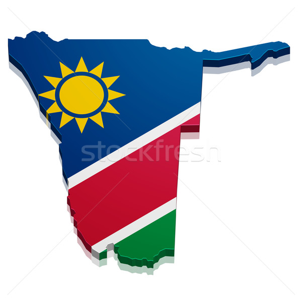 Mappa Namibia dettagliato illustrazione bandiera eps10 Foto d'archivio © unkreatives