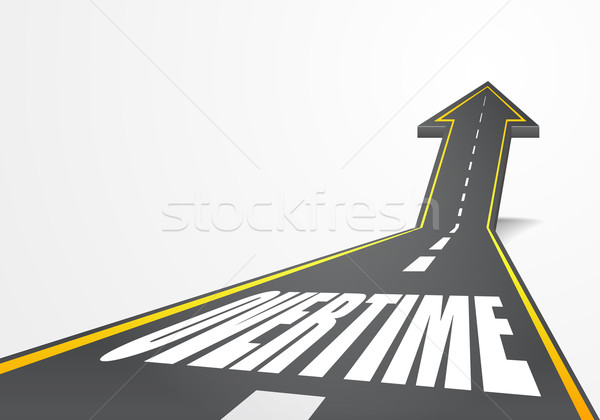 Stockfoto: Weg · overuren · gedetailleerd · illustratie · snelweg · omhoog