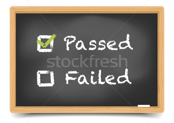 Blackboard Passed Failed Stock photo © unkreatives