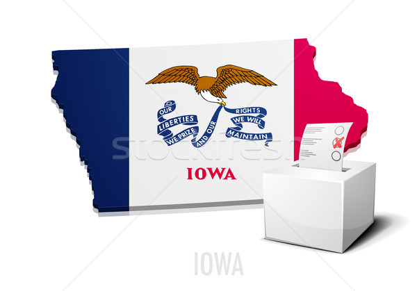 ballotbox map Iowa Stock photo © unkreatives
