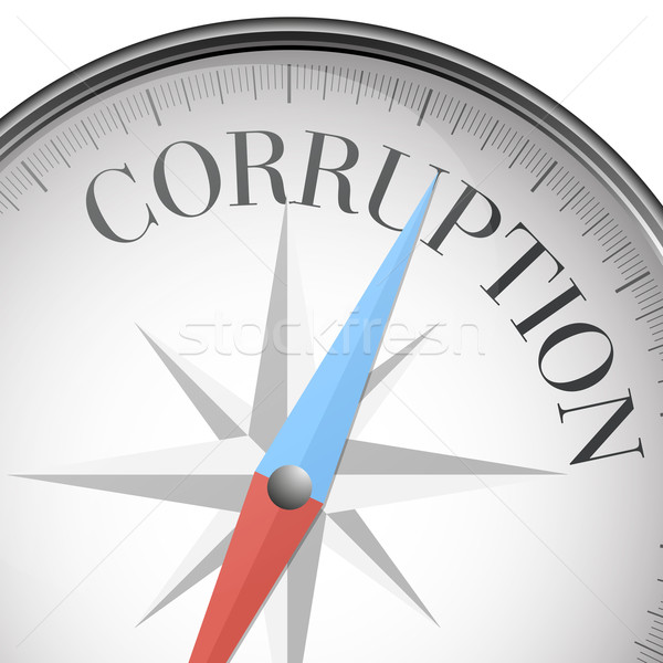 Brújula corrupción detallado ilustración texto eps10 Foto stock © unkreatives
