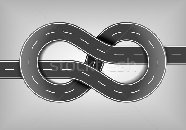 Straße Knoten detaillierte Illustration Autobahn Stock foto © unkreatives