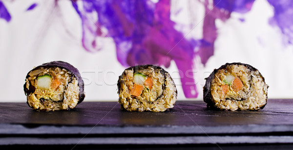 Raw food maki sushi składniki Zdjęcia stock © unkreatives