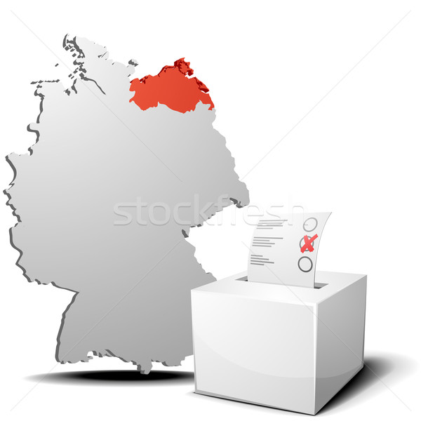 Votar Alemanha detalhado ilustração cédula caixa Foto stock © unkreatives