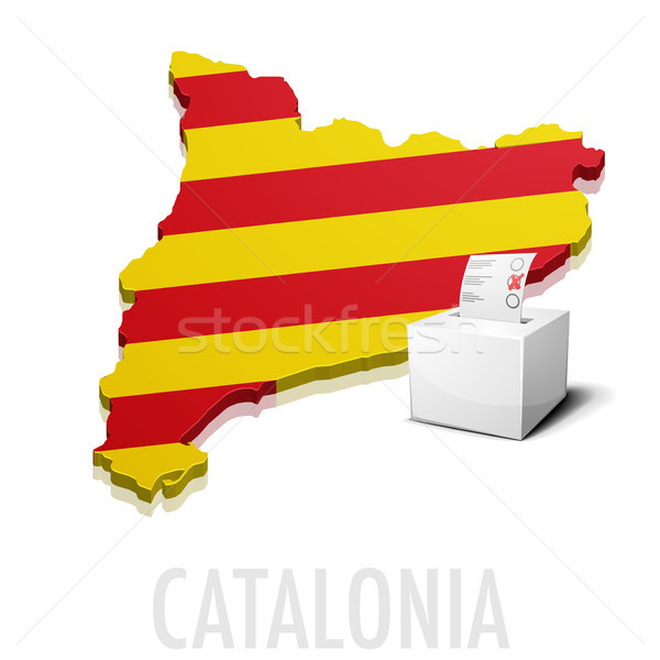 ballotbox Catalonia Map Stock photo © unkreatives