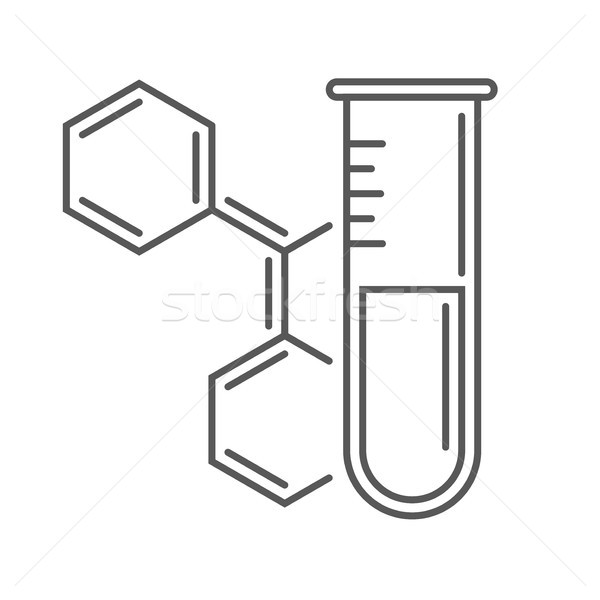 Egyszerű kémia ikon illusztráció eps10 vektor Stock fotó © unkreatives