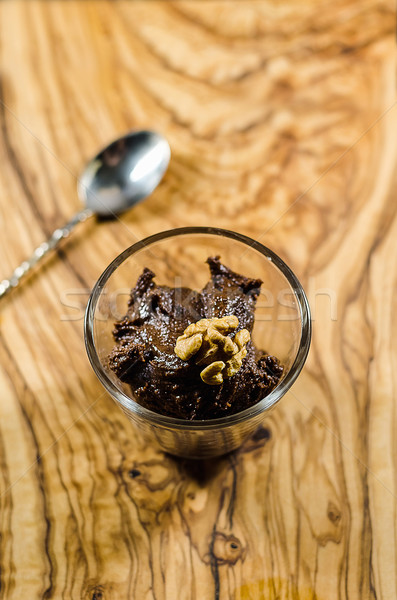 Yummy Chocolate Fudge On Wooden Table Stock photo © unkreatives