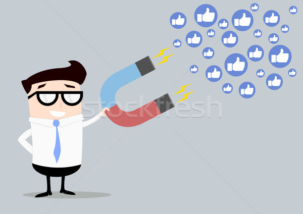 Businessman attracting likes Stock photo © unkreatives