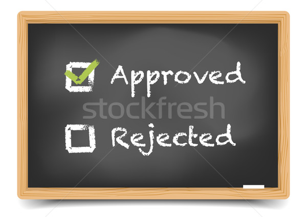 Blackboard Approved Rejected Stock photo © unkreatives