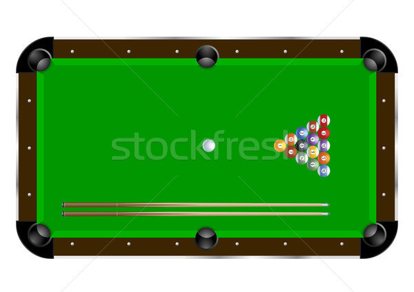 Billardtisch detaillierte Illustration Tabelle Pool Ball Stock foto © unkreatives