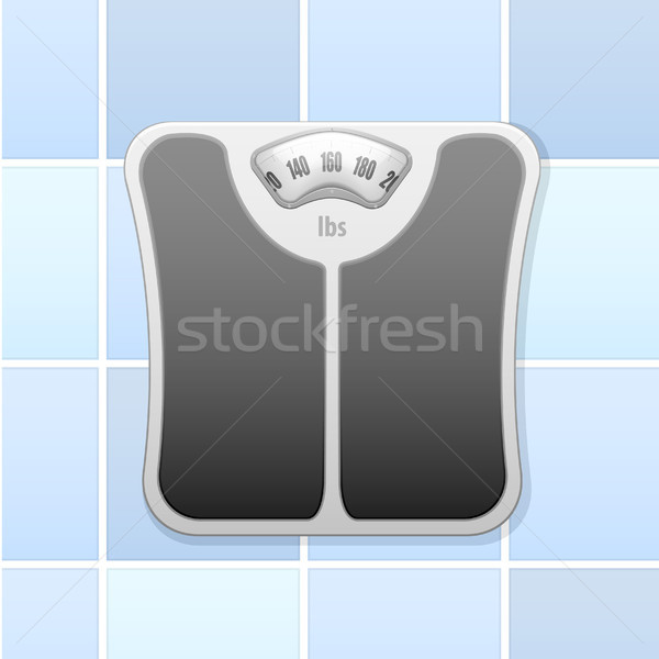 Waga łazienkowa szczegółowy ilustracja analog charakter projektu Zdjęcia stock © unkreatives