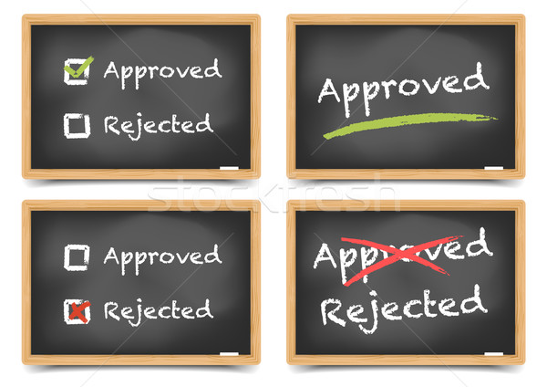 Blackboard Approved Rejected Stock photo © unkreatives