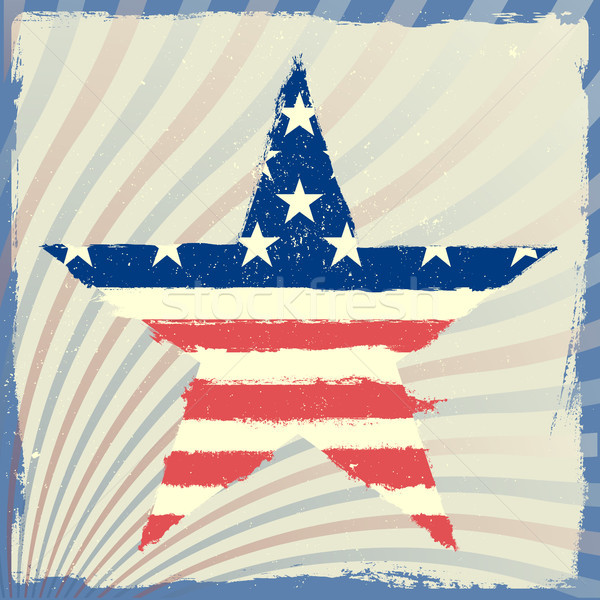 Foto stock: Patriótico · estrellas · a · rayas · detallado · ilustración · bandera · de · Estados · Unidos