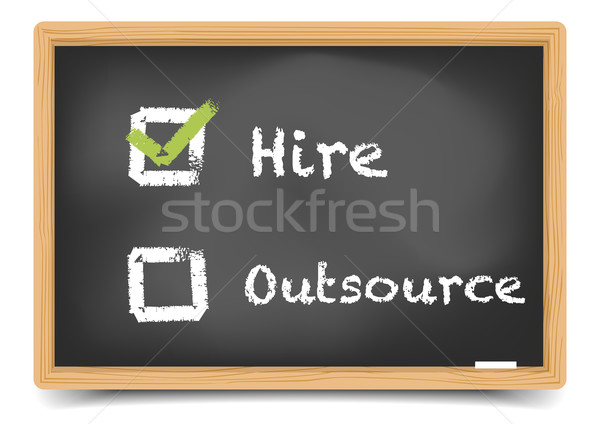 Blackboard Hire Outsource Stock photo © unkreatives