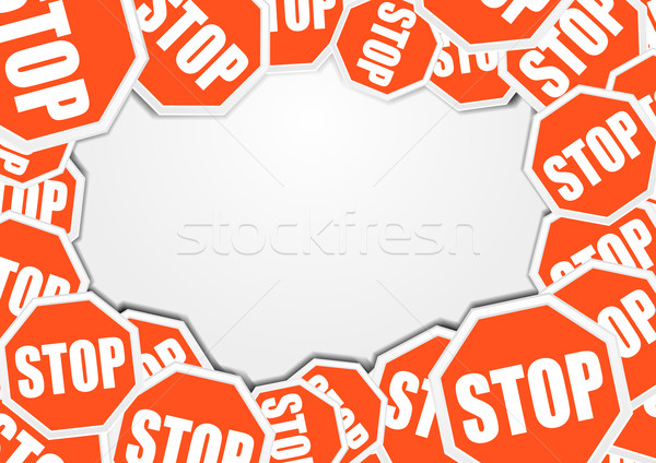 Gedetailleerd illustratie stopteken eps10 vector Stockfoto © unkreatives