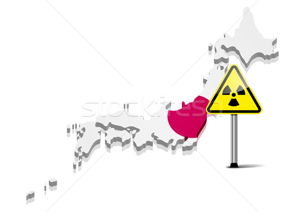 Zdjęcia stock: Japonia · promieniowanie · podpisania · szczegółowy · ilustracja · Pokaż