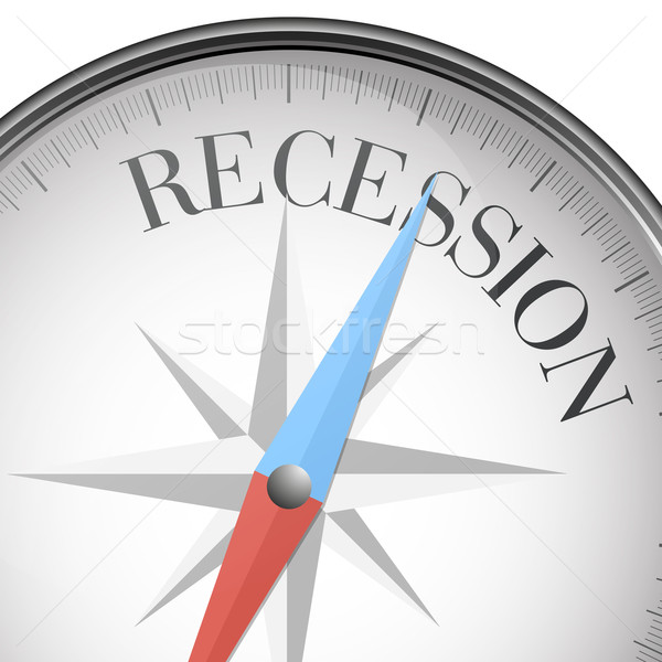 Iránytű recesszió részletes illusztráció szöveg eps10 Stock fotó © unkreatives
