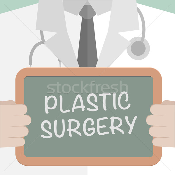 Orvosi tábla plasztikai sebészet minimalista illusztráció orvos Stock fotó © unkreatives