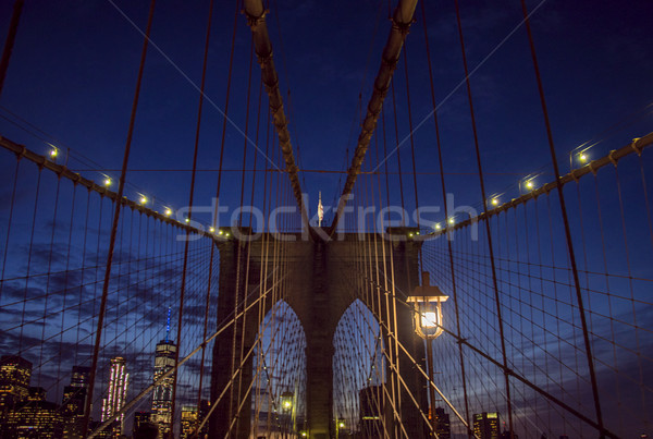 Brooklyn Bridge at dusk Stock photo © unkreatives