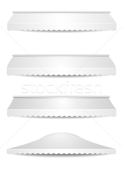 set of white awnings  Stock photo © unkreatives