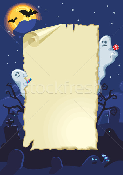 пусто Хэллоуин карт Призраки ночь кадр Сток-фото © unweit