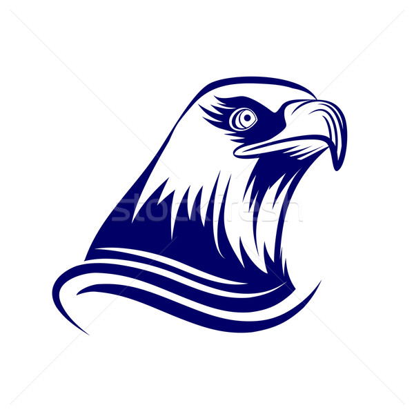 голову орел изолированный белый дизайна знак Сток-фото © unweit