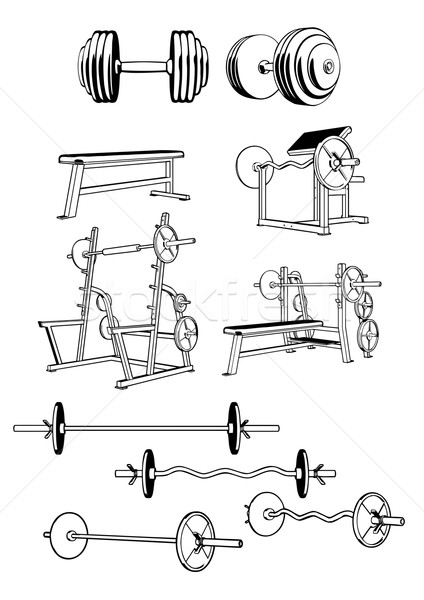 十 · 对象 / vector set including ten objects related to gym