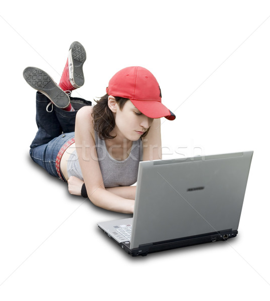 Teenager/Student With Laptop Stock photo © UPimages