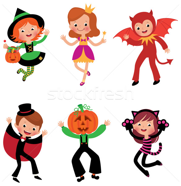 Children in Halloween costumes Stock photo © UrchenkoJulia