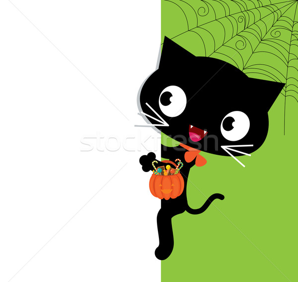 Halloween biały banner ilustracja banery Zdjęcia stock © UrchenkoJulia