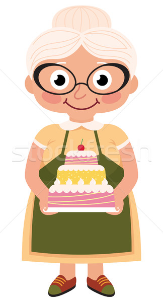 Grandmother baked a cake Stock photo © UrchenkoJulia